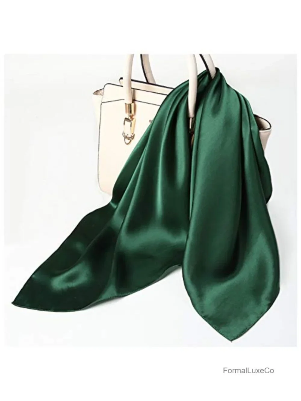 6 Pack Square Fashion Scarves Silky Polyester Handkerchief Neck Scarf